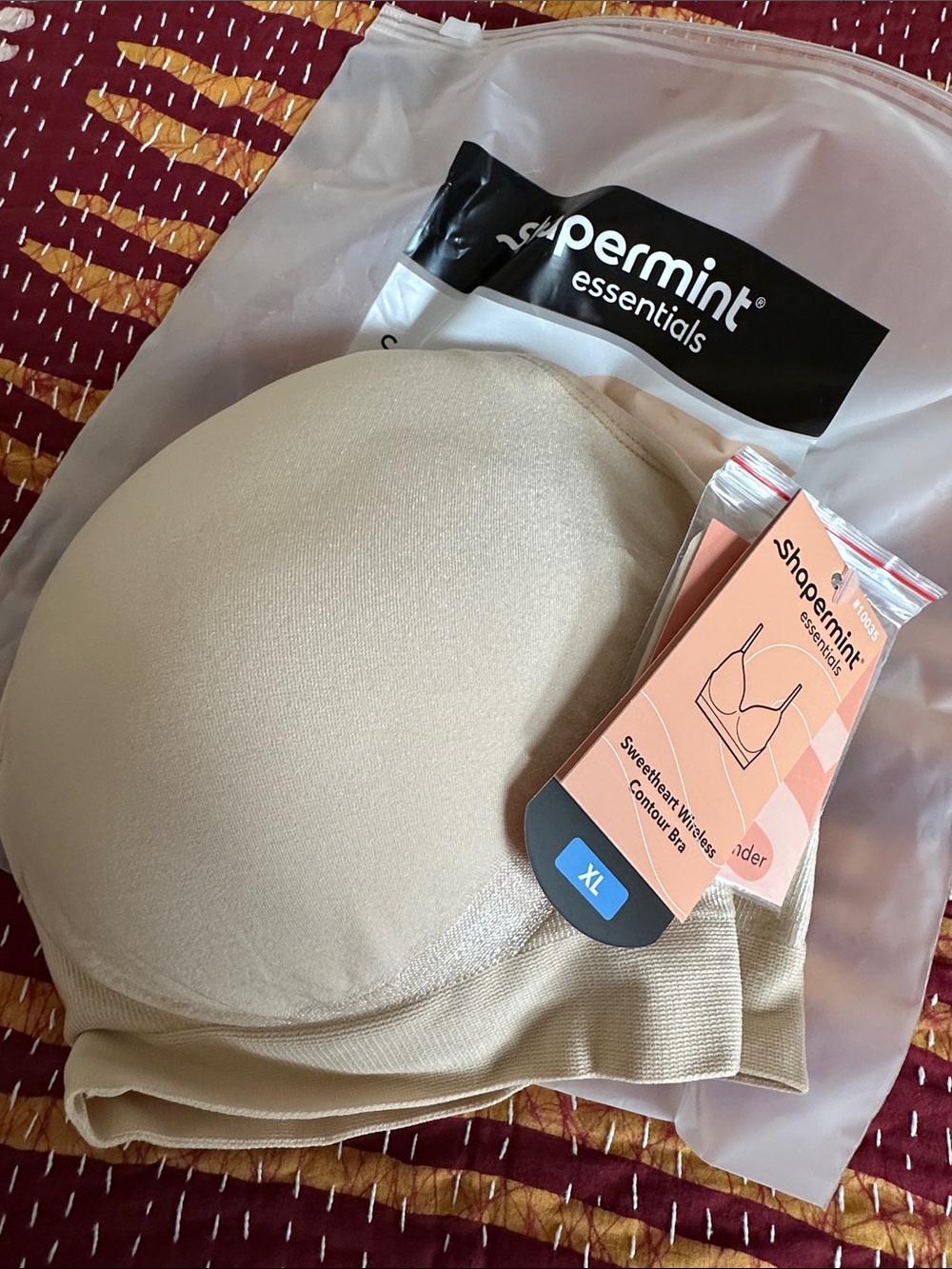 Shapermint XL Sweetheart Wireless Contour Bra